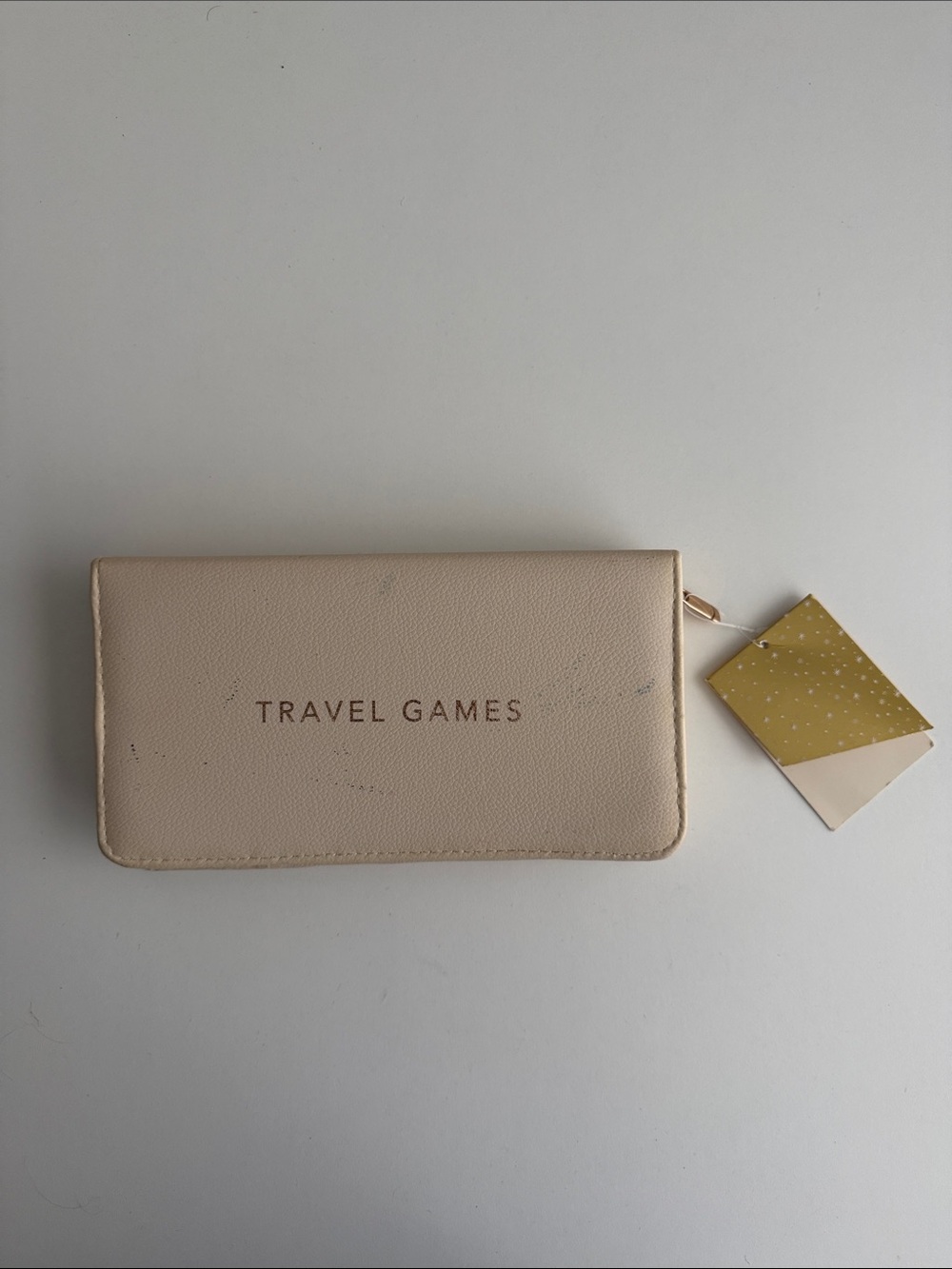 Travel Games - Beige Zippered Pouch Case - Kid Friendly On-The-Go Baseball Field